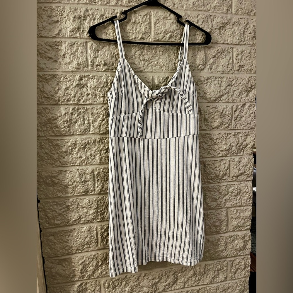 Hollister Blue and White Striped Dress